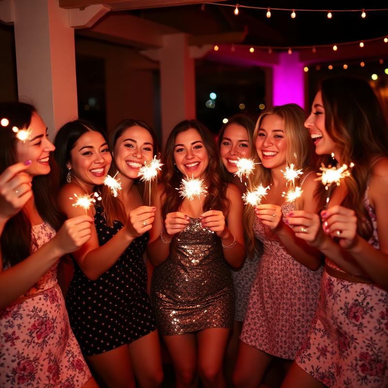 Addio al nubilato con amiche e stelle filanti