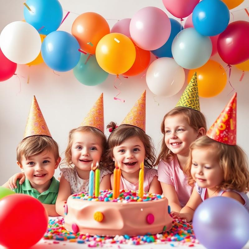 Festa a tema per bambini con palloncini colorati